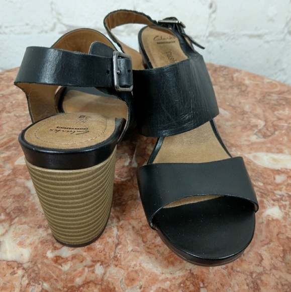 Clark's collection soft cushion black leat… - Picture 4 of 8